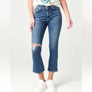 Citizens of Humanity The Demy Cropped Flare Blue Wash Jean Women's Size 27